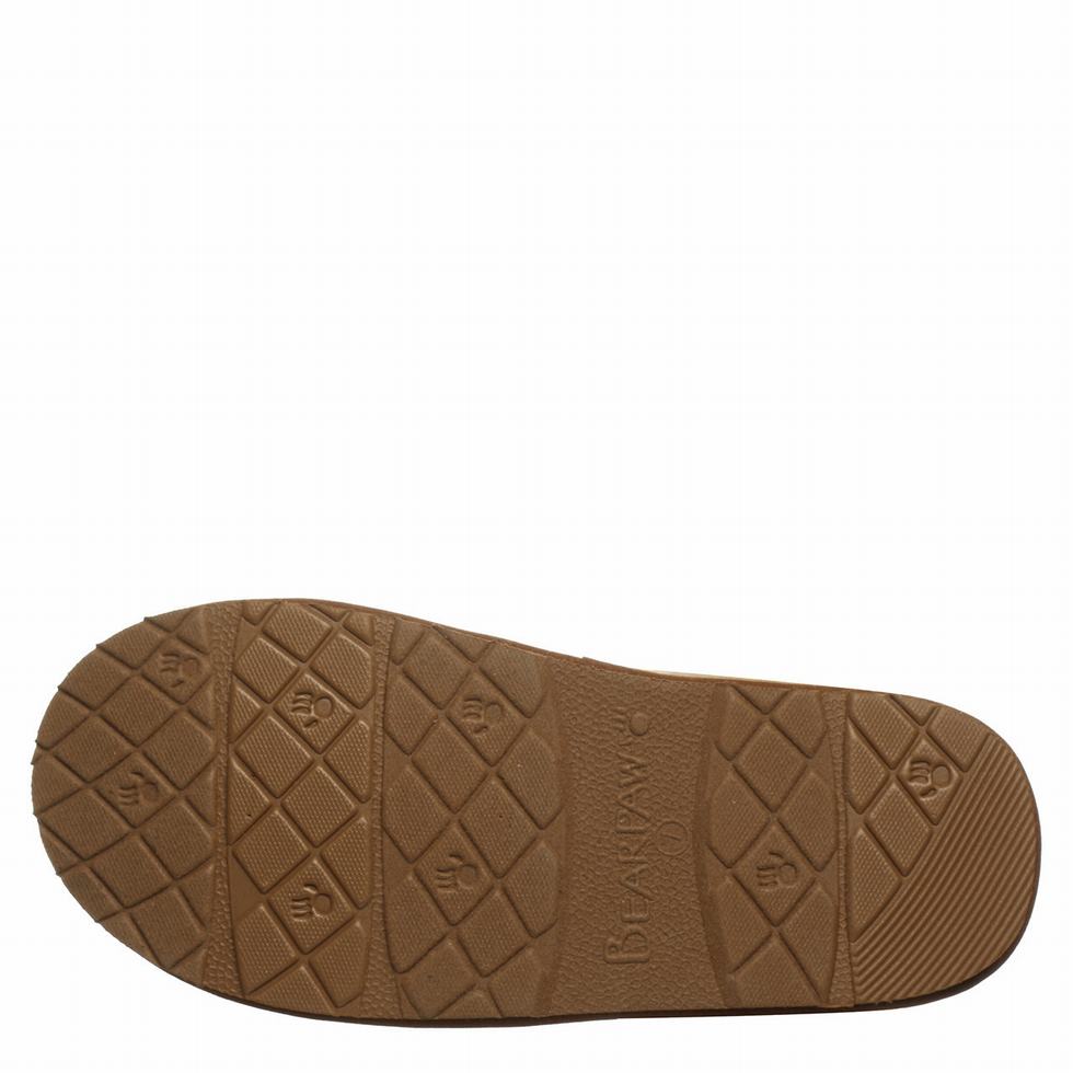 Pantuflas Bearpaw Loki Vegan Mujer Marrones | IWL328TQ