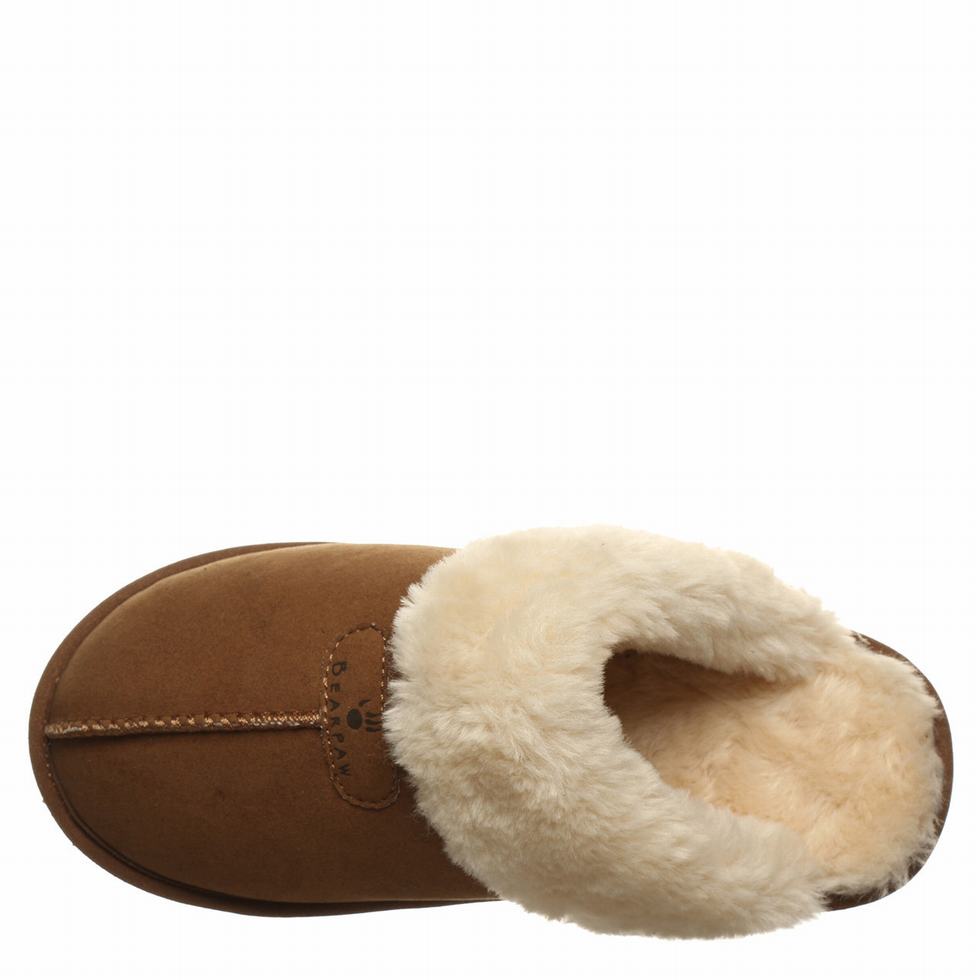 Pantuflas Bearpaw Loki Vegan Mujer Marrones | IWL328TQ