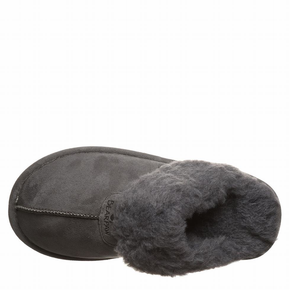 Pantuflas Bearpaw Loki Vegan Mujer Negras | ODO1680QN