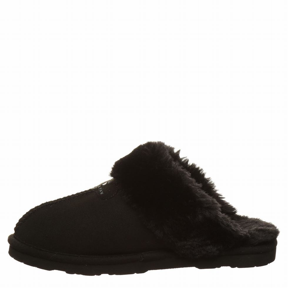 Pantuflas Bearpaw Loki Vegan Mujer Negras | PFO1591CA