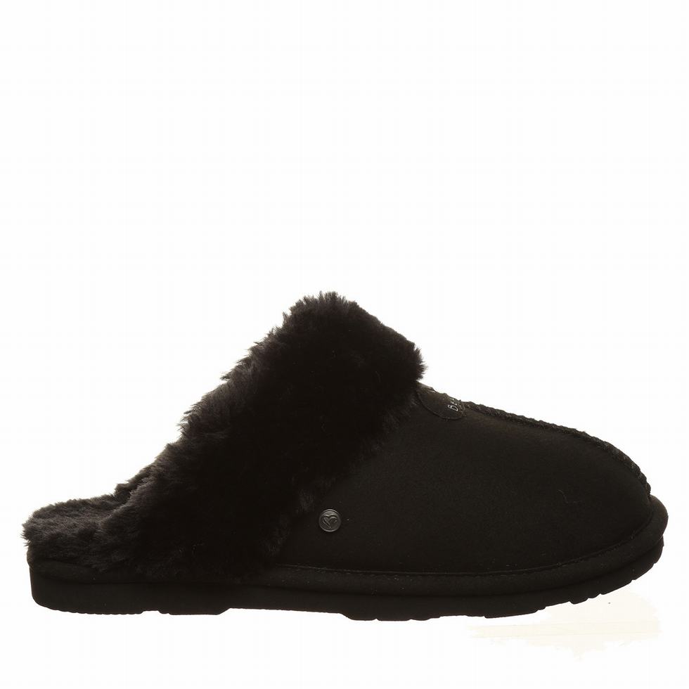 Pantuflas Bearpaw Loki Vegan Mujer Negras | PFO1591CA