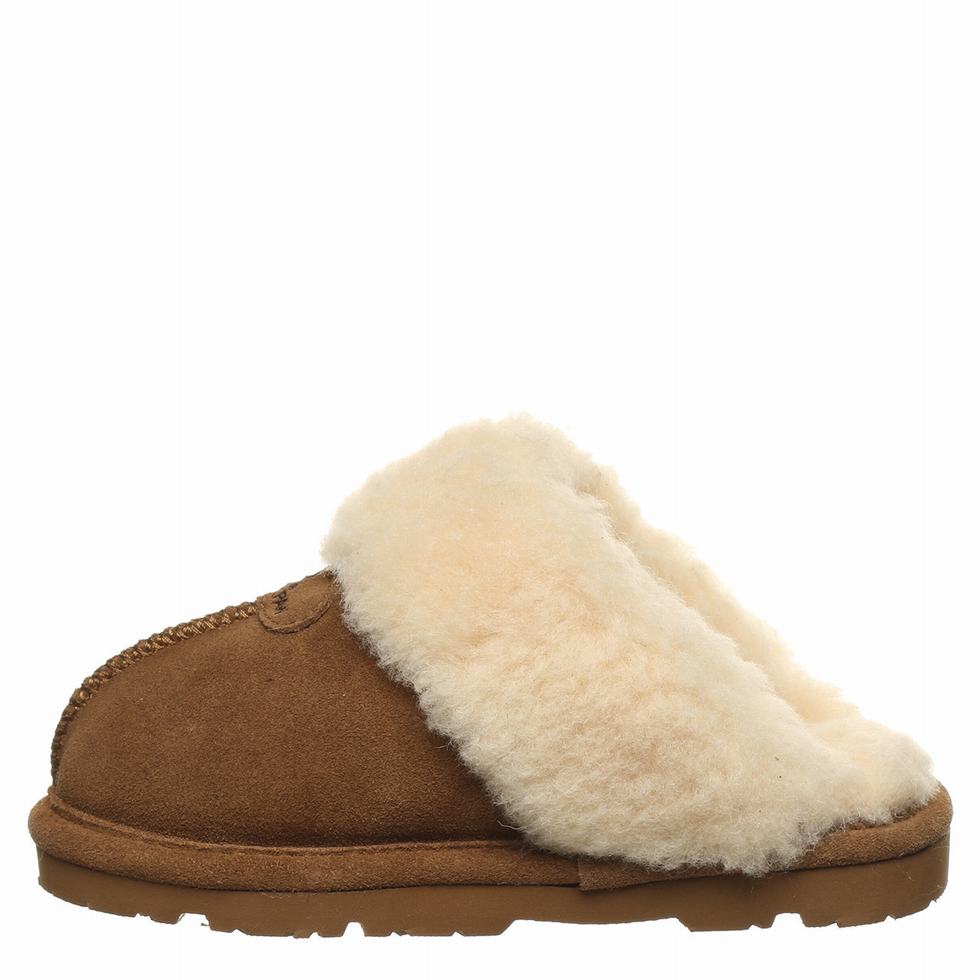 Pantuflas Bearpaw Loki Youth Niños Marrones | MIP6713CO