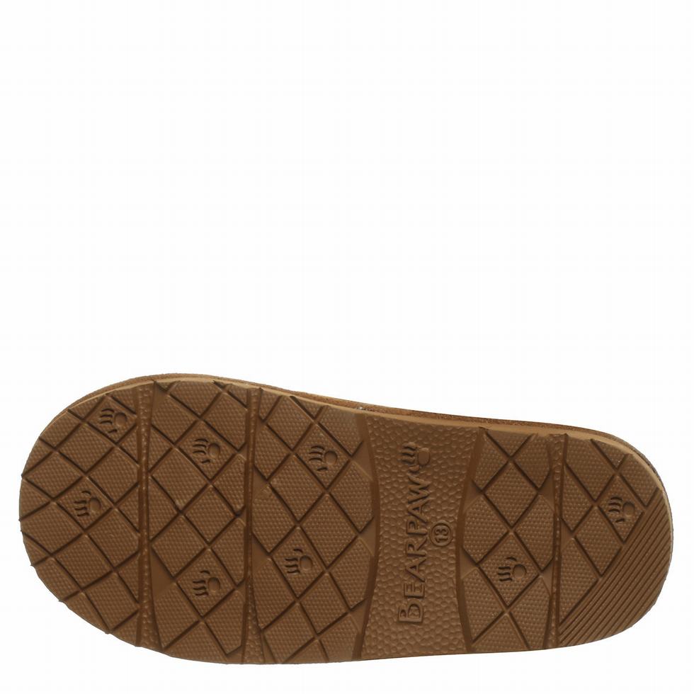 Pantuflas Bearpaw Loki Youth Niños Marrones | MIP6713CO