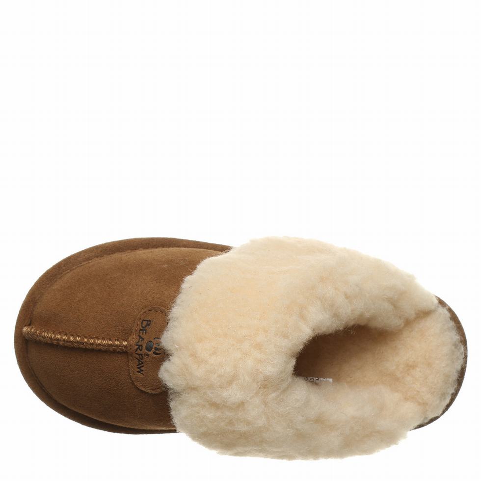 Pantuflas Bearpaw Loki Youth Niños Marrones | MIP6713CO