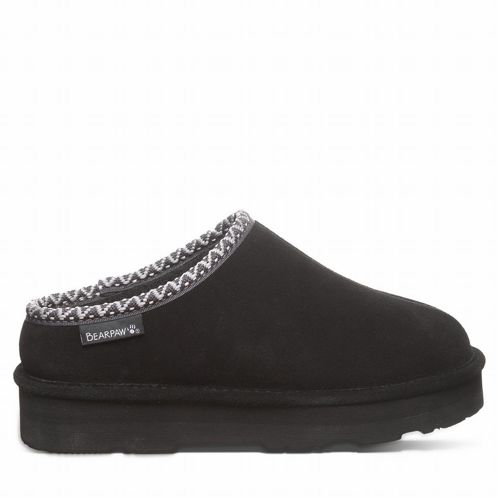 Pantuflas Bearpaw Martis Mujer Negras | FXS113LJ