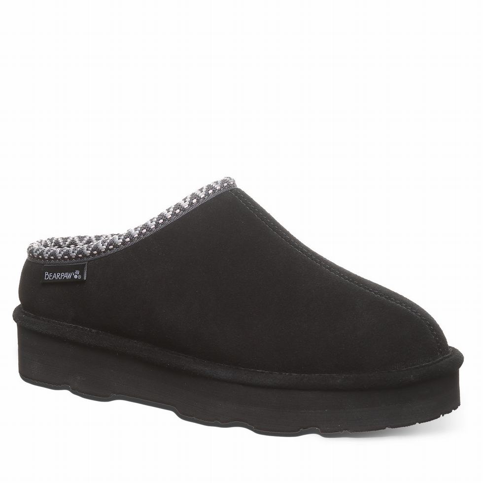 Pantuflas Bearpaw Martis Mujer Negras | FXS113LJ