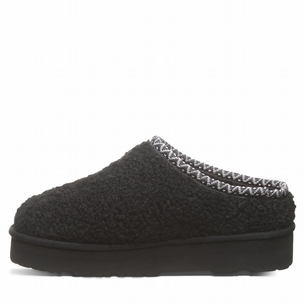 Pantuflas Bearpaw Snuggle Martis Mujer Negras | YBE4921TY