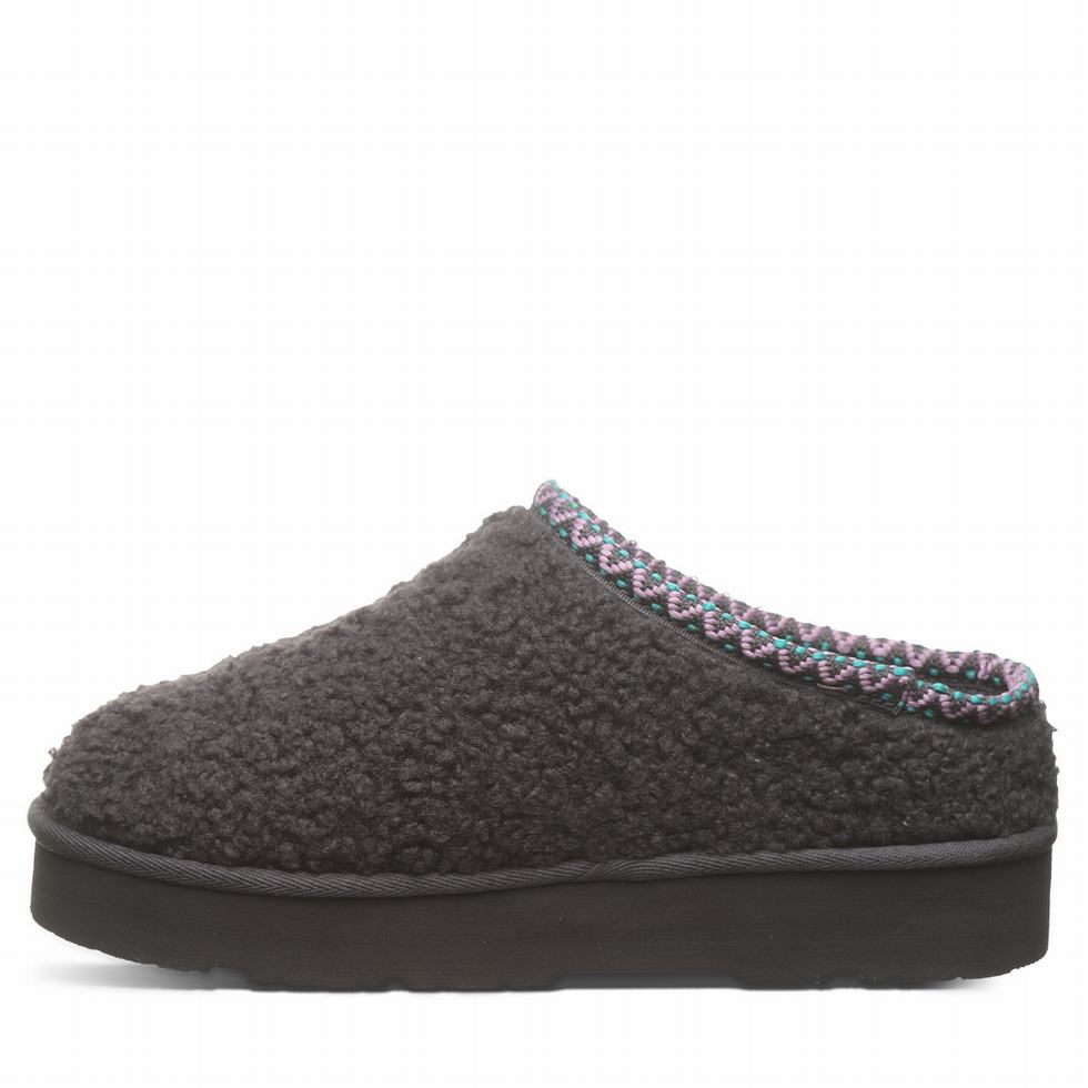 Pantuflas Bearpaw Snuggle Martis Mujer Negras | UYM5622JE