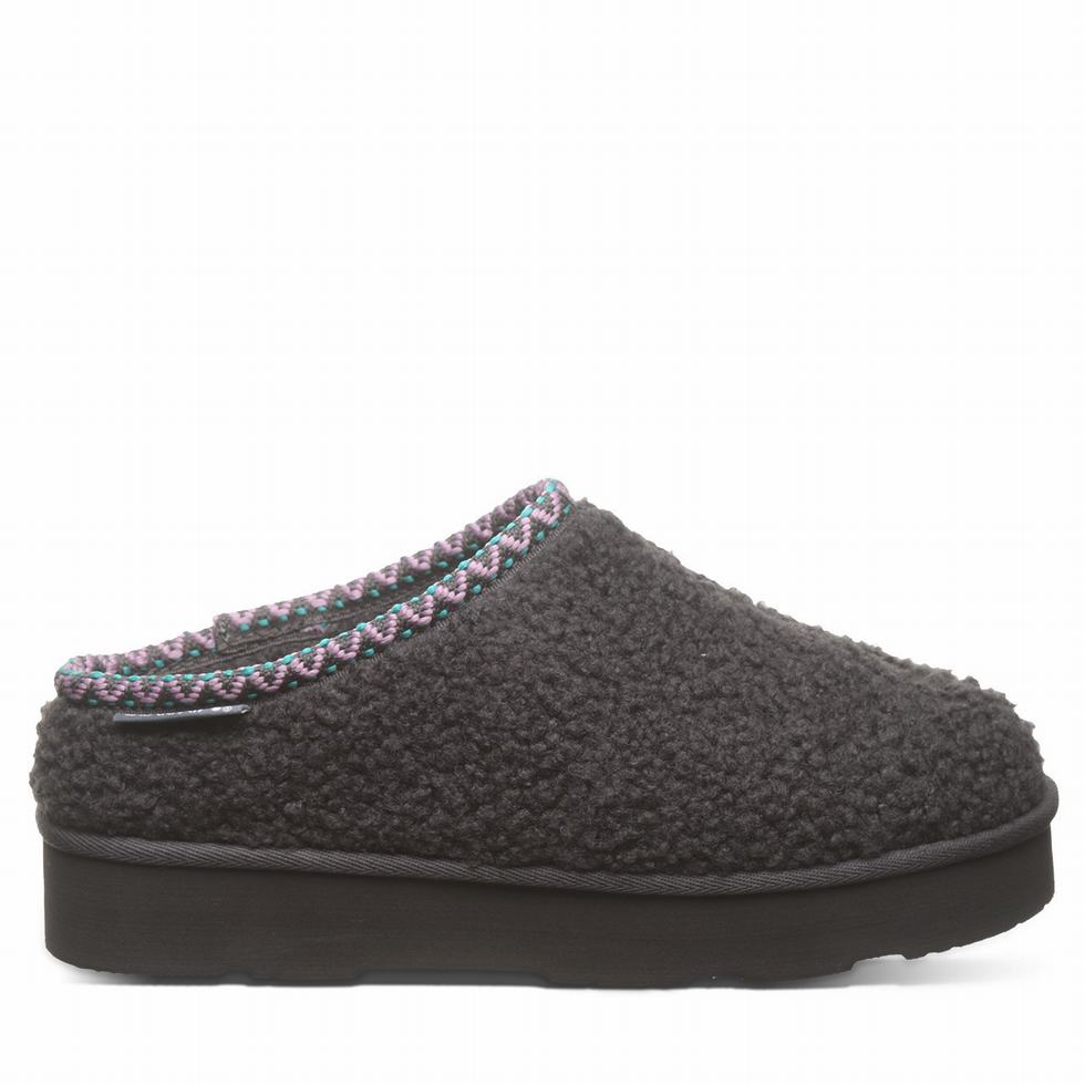 Pantuflas Bearpaw Snuggle Martis Mujer Negras | UYM5622JE