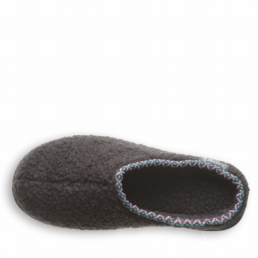 Pantuflas Bearpaw Snuggle Martis Mujer Negras | UYM5622JE