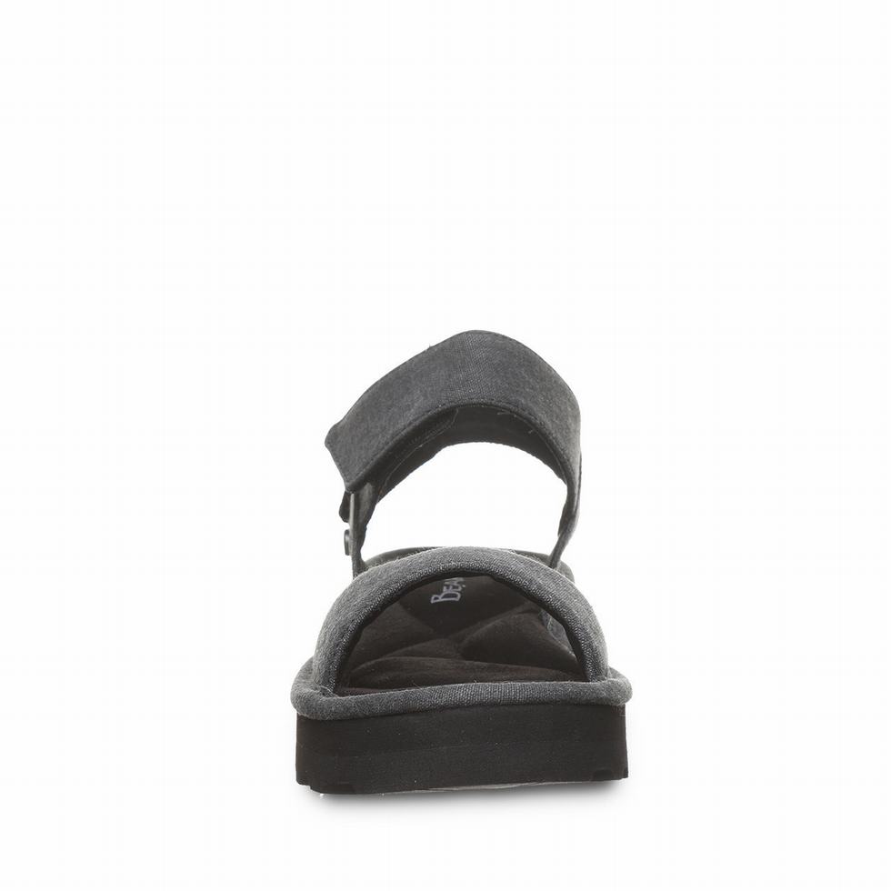 Sandalias Bearpaw Crest Mujer Negras | RIE2727GM