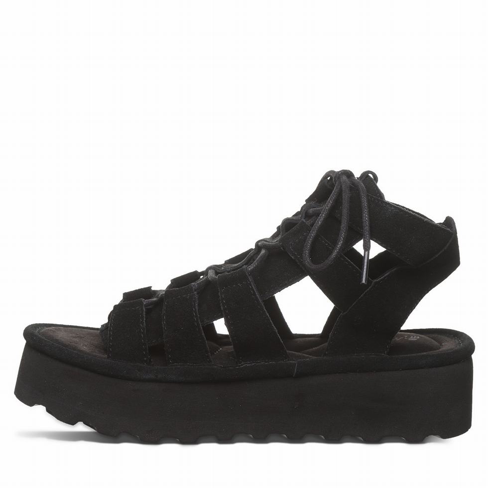 Sandalias Bearpaw Elevation Mujer Negras | ZCU2667CV