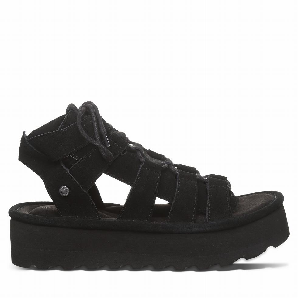 Sandalias Bearpaw Elevation Mujer Negras | ZCU2667CV