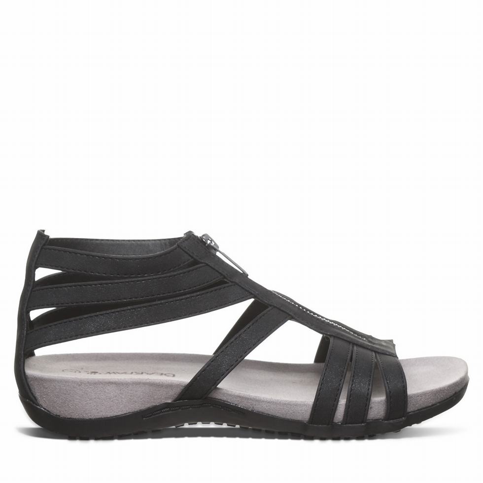 Sandalias Bearpaw Ronda Mujer Negras | BNL2753YI