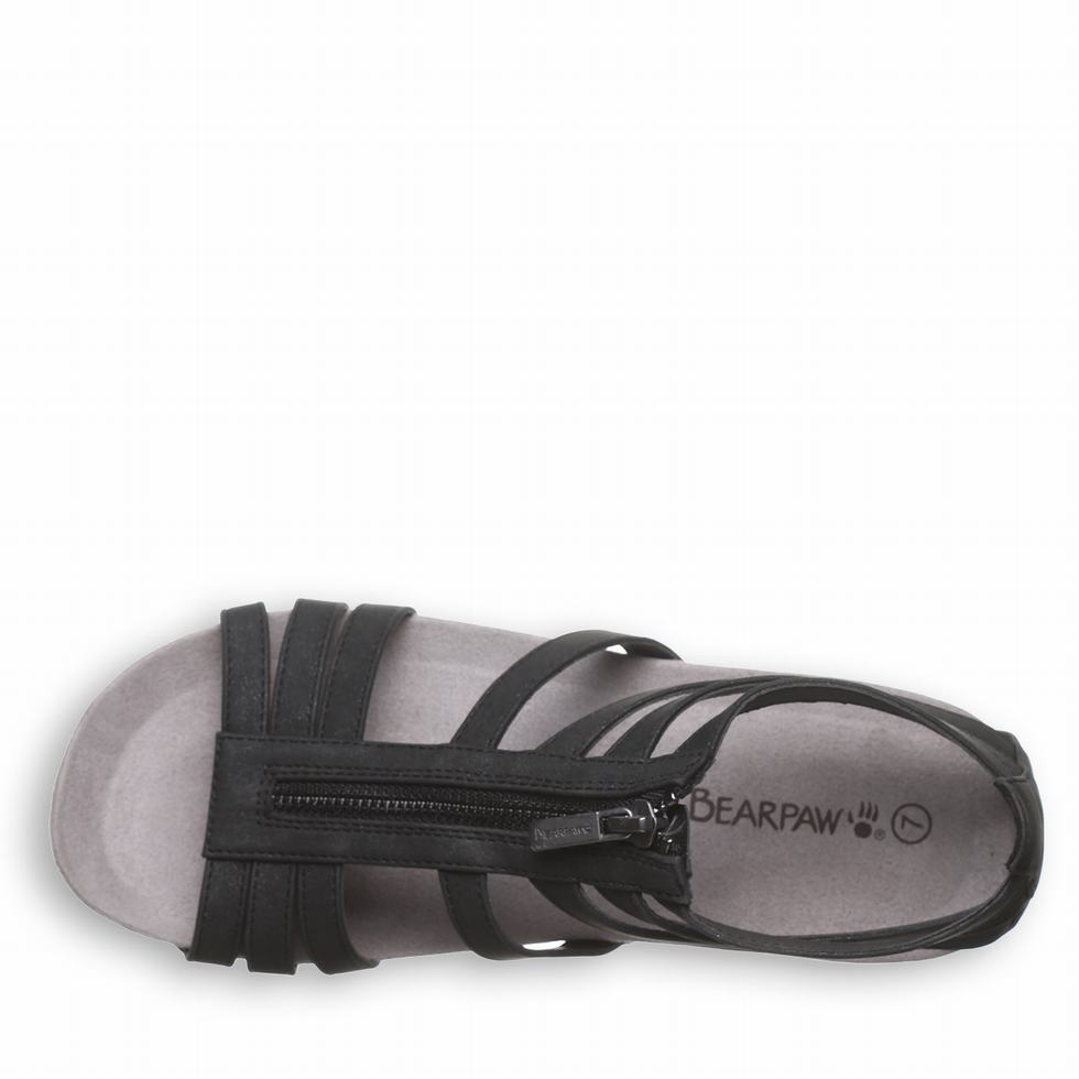 Sandalias Bearpaw Ronda Mujer Negras | BNL2753YI