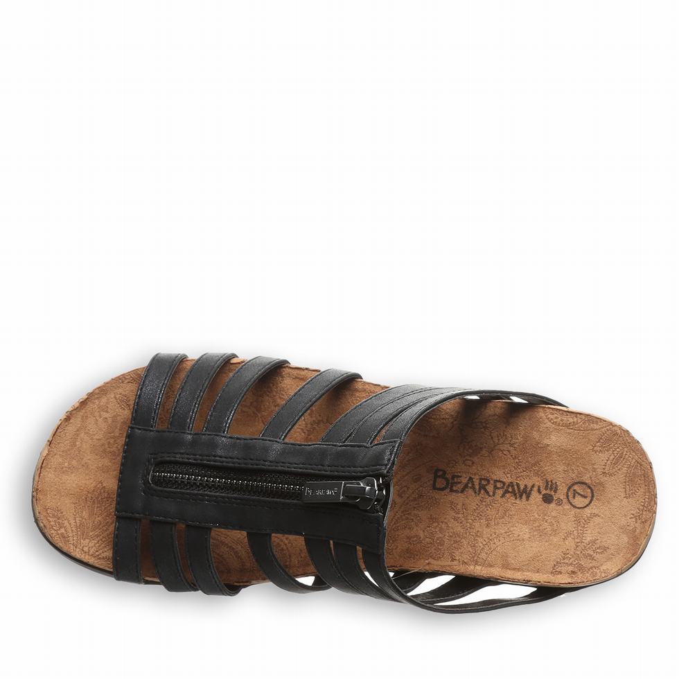 Sandalias Bearpaw Sabrina Mujer Negras | ZXT6669OD