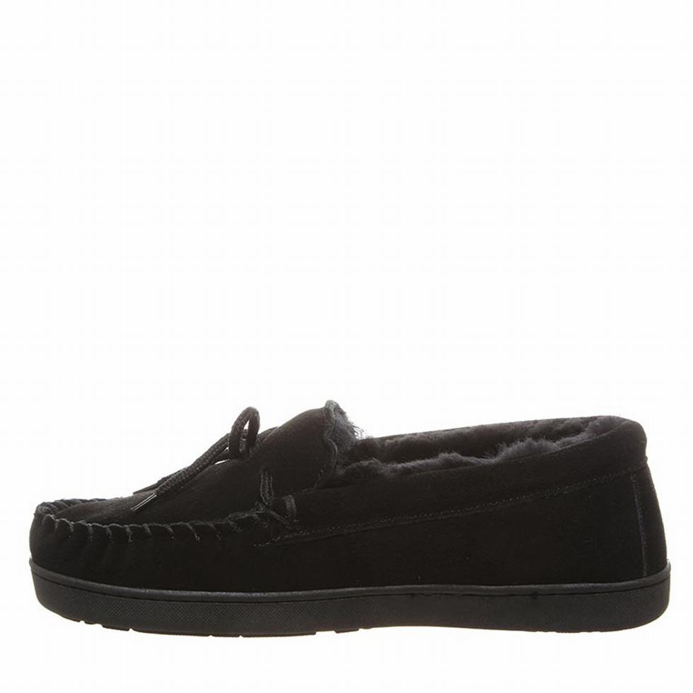 loafers Bearpaw Moc II Wide Hombre Negras | JTY7031BQ