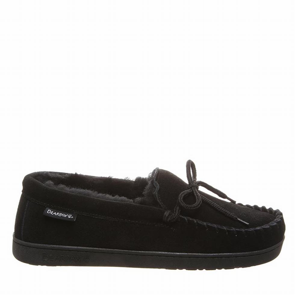 loafers Bearpaw Moc II Wide Hombre Negras | JTY7031BQ